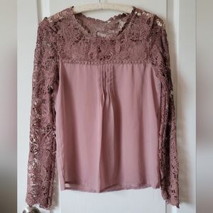 Floral net mesh tunic